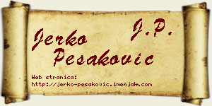 Jerko Pešaković vizit kartica